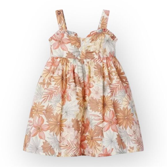 Janie and Jack Sun-washed Floral Sweetheart Cotton Summer Sundress, Girl’s 5 - Picture 1 of 9